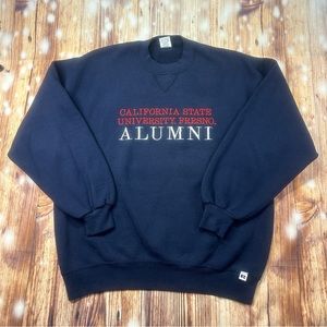 VTG California State University Fresno Alumni Russell Crewneck Made In USA Large